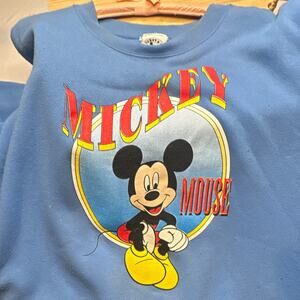 Vintage Disney Mickey Mouse Blue Adult Crewneck Sweatshirt M/L